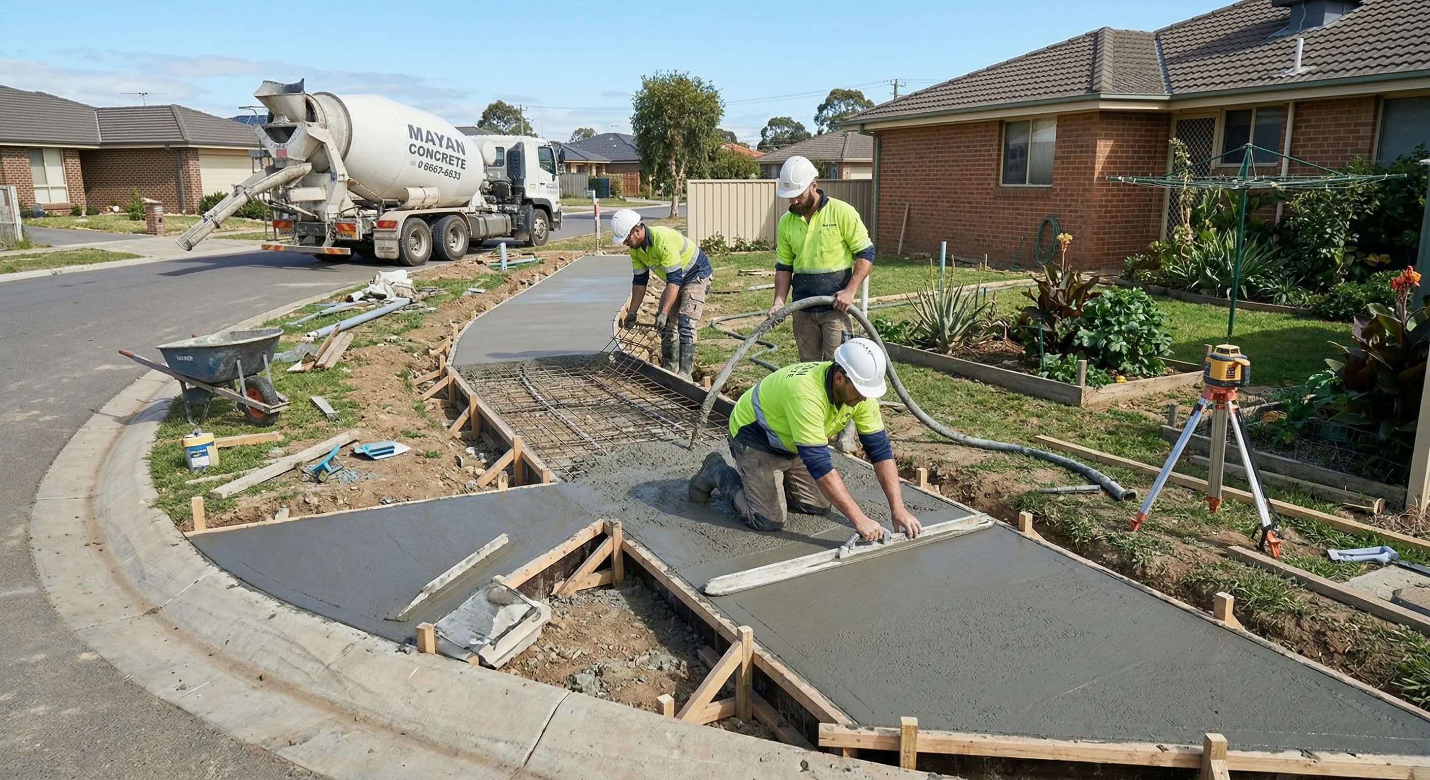 Concrete Footpaths service by Mayan Concrete
