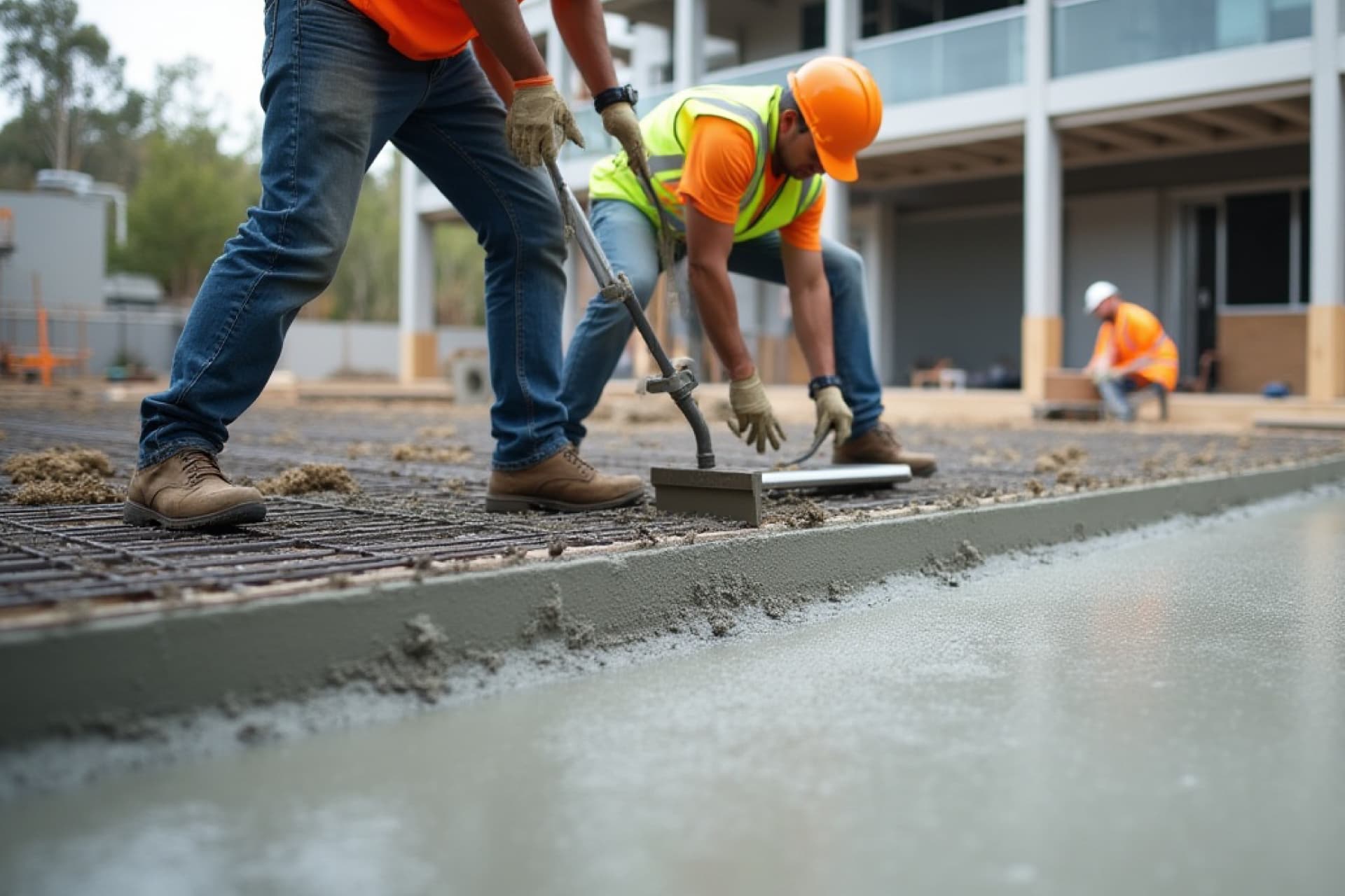 Slab foundation construction